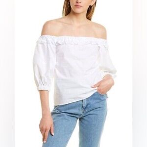 Ba&sh off the shoulder white blouse